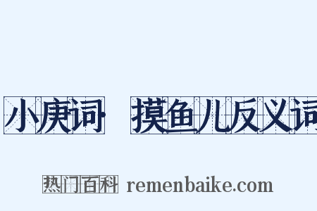 小庚词·摸鱼儿反义词是什么意思的图片